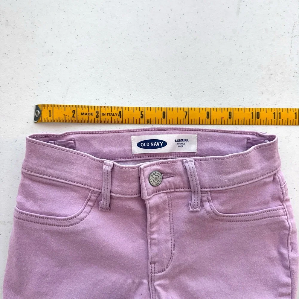 Old Navy Ballerina Jeggings Kids Size 10 Purple‎ Cropped Stretch Skinny Pants